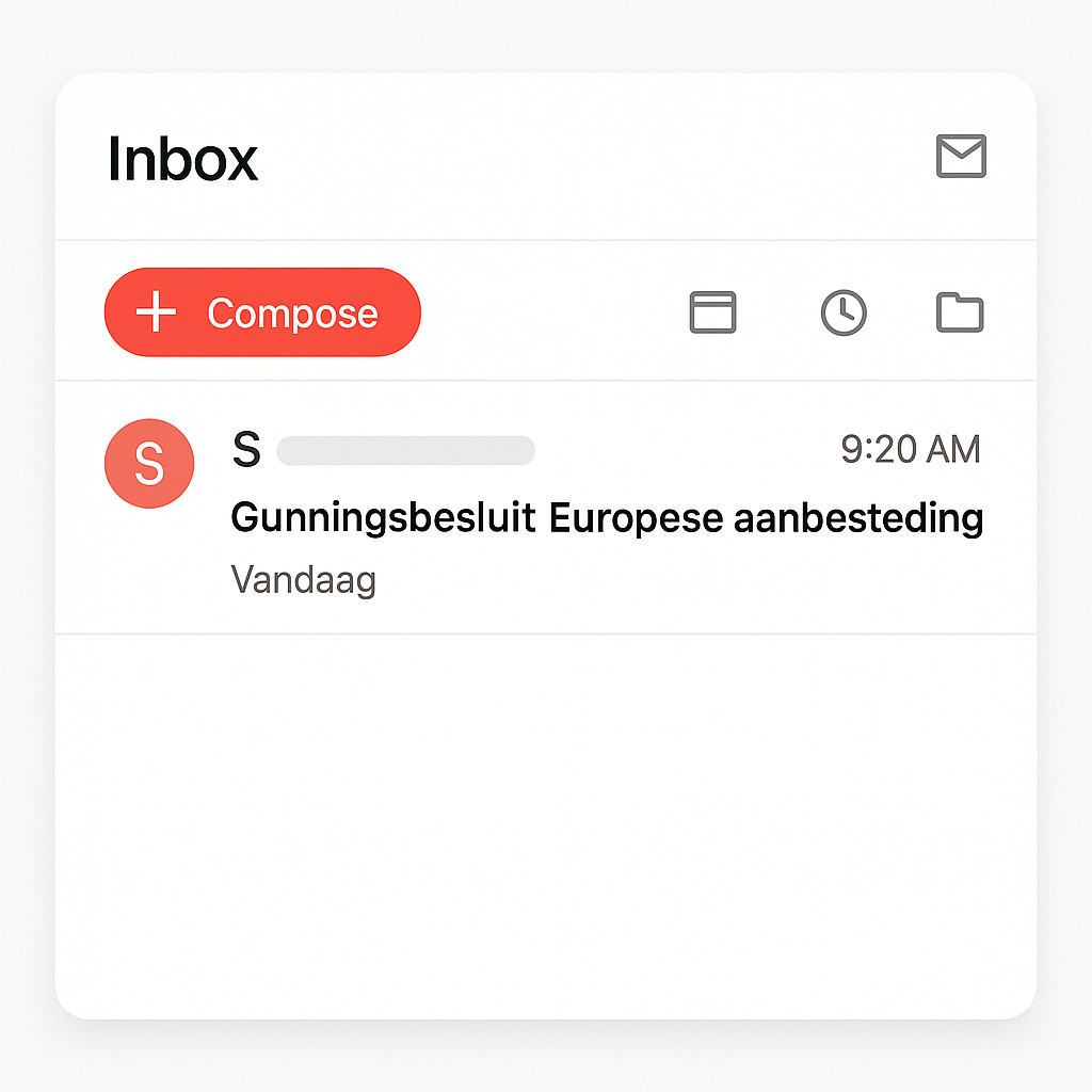 AI Aanbesteding-assistent voorbeeld gunningsbesluit